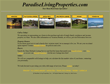 Tablet Screenshot of paradiselivingproperties.com